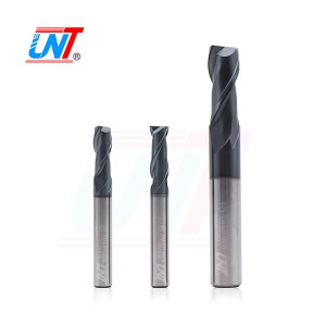 Carbide end mills 2 flute single end TiAlN coated