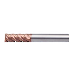 Carbide 4 flute end mills for high hardness steel