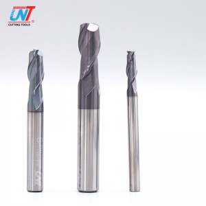 Muti-tujuan HRC56 Solid Carbide Square 2 Seruling End Mill